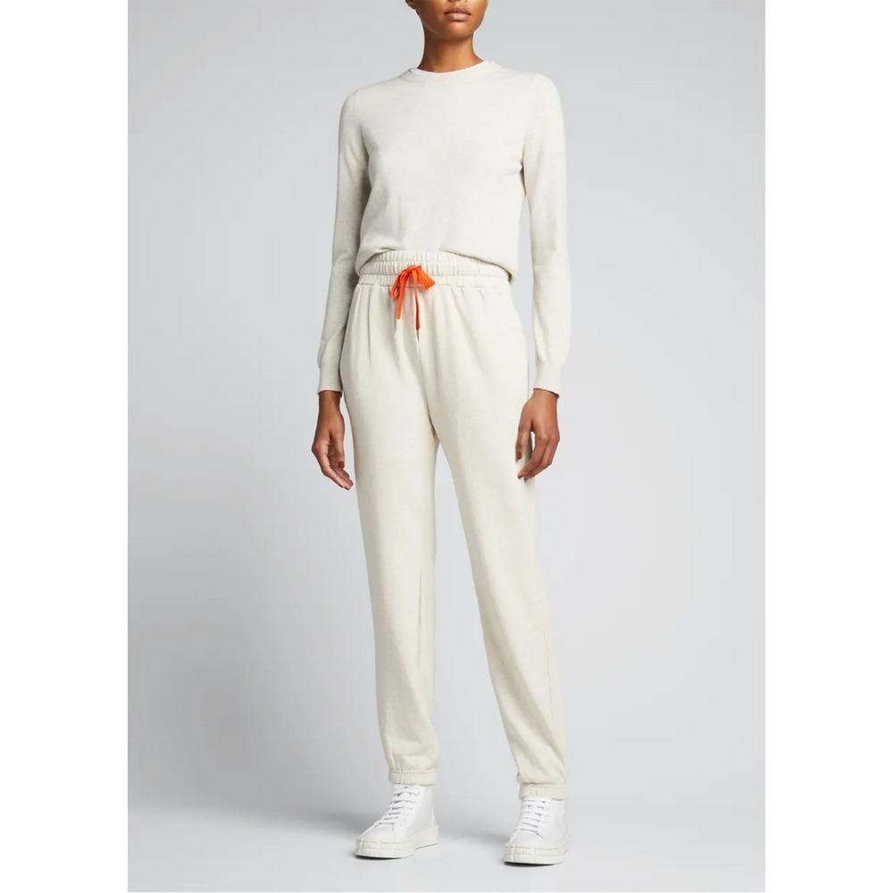 Mother The Knock Out Ankle Move It Sweatpant Light‎ Grey Orange Women S